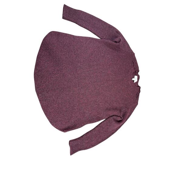 & Other Stories Plum Burgundy Wool Alpaca Blend Crewneck Sweater Medium - Picture 4 of 11